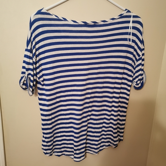Juicy couture Blue and white stripes Loose tee M - Picture 8 of 9